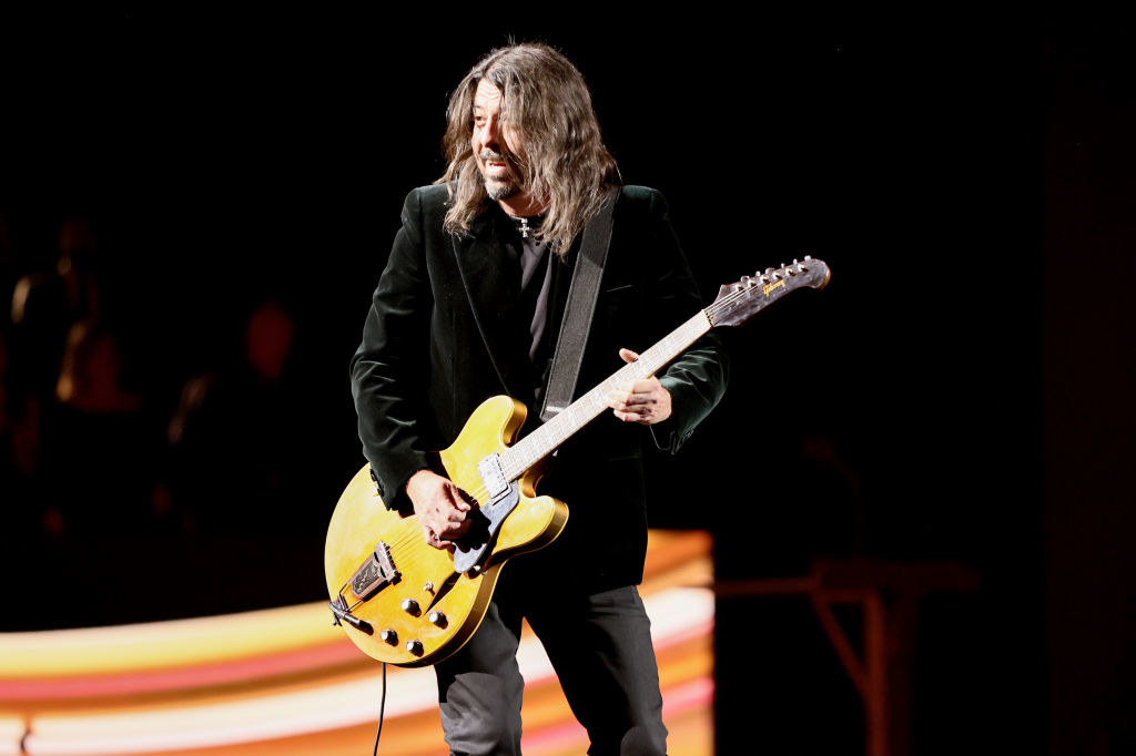 Dave onstage playing guitar
