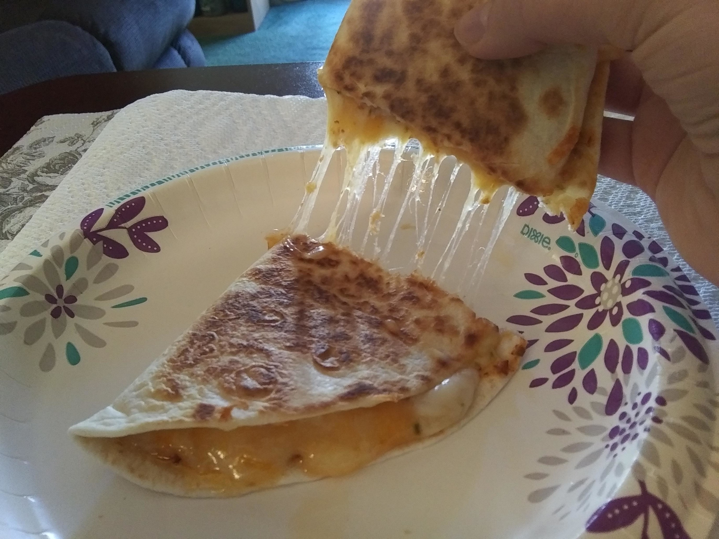 A cheese tortilla.