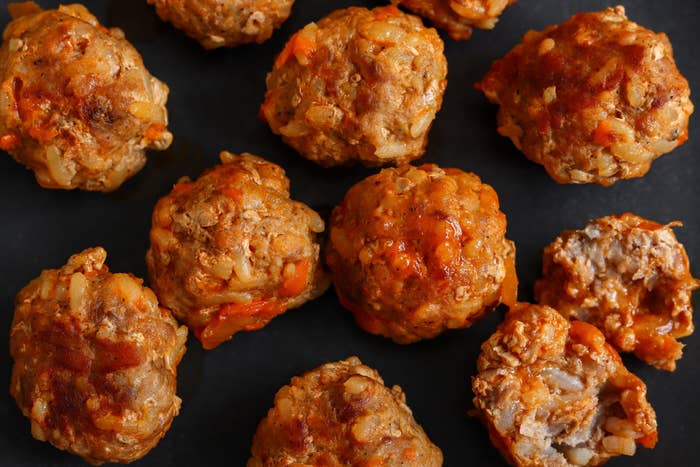 closeup of meat balls