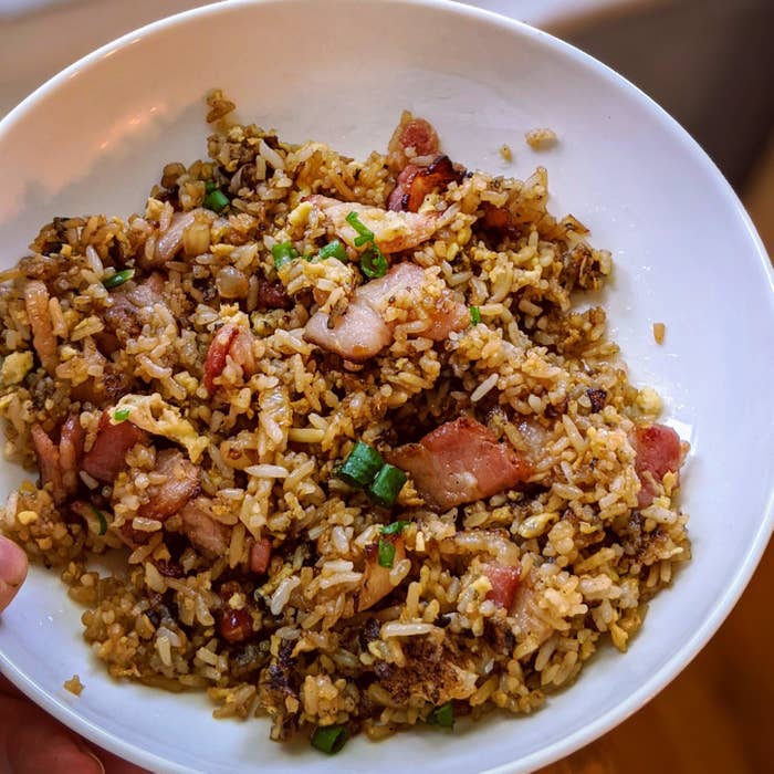 Bacon fried rice.