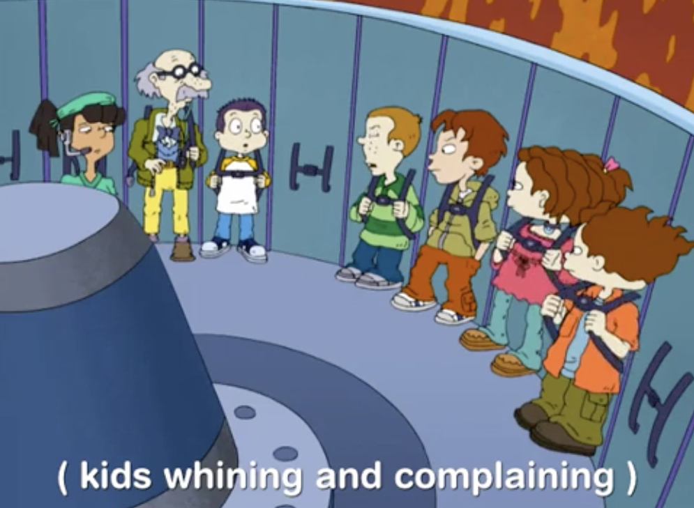 "Kids whining and complaining" while on a carnival ride
