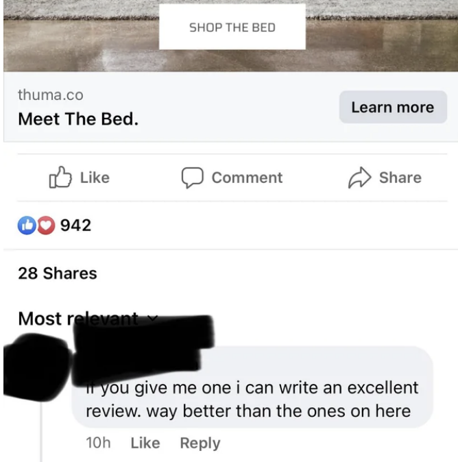 &quot;if you give me one i can write an excellent review.&quot;