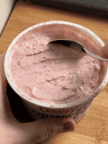 GIF of author scooping out the ice cream