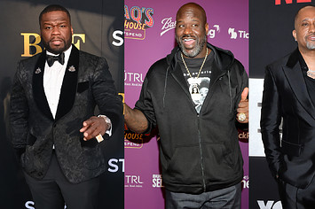 Rapper and producer 50 Cent, former NBA star Shaquille O'Neal, and producer director Kenya Barris