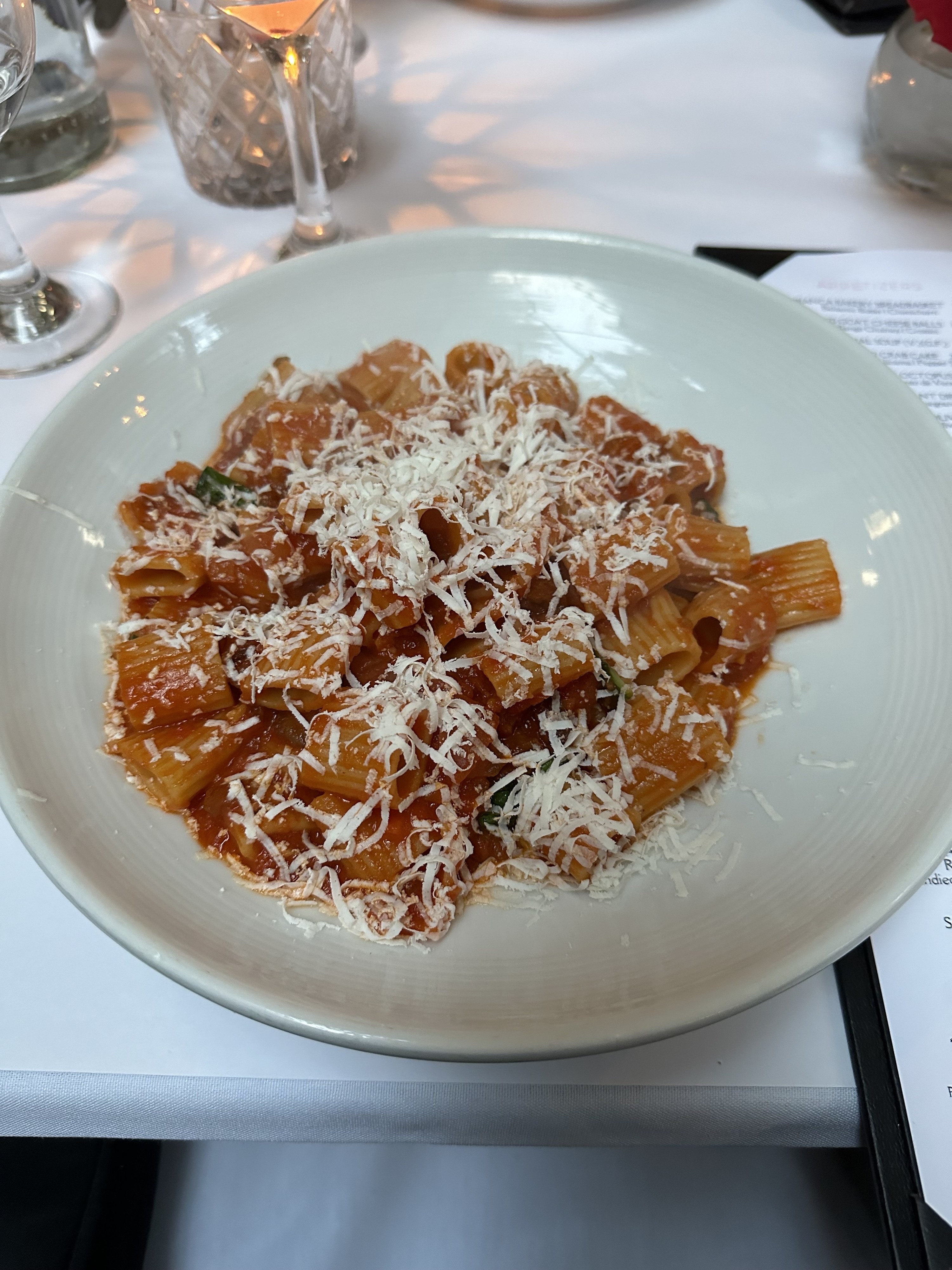 A shot of the pasta dish