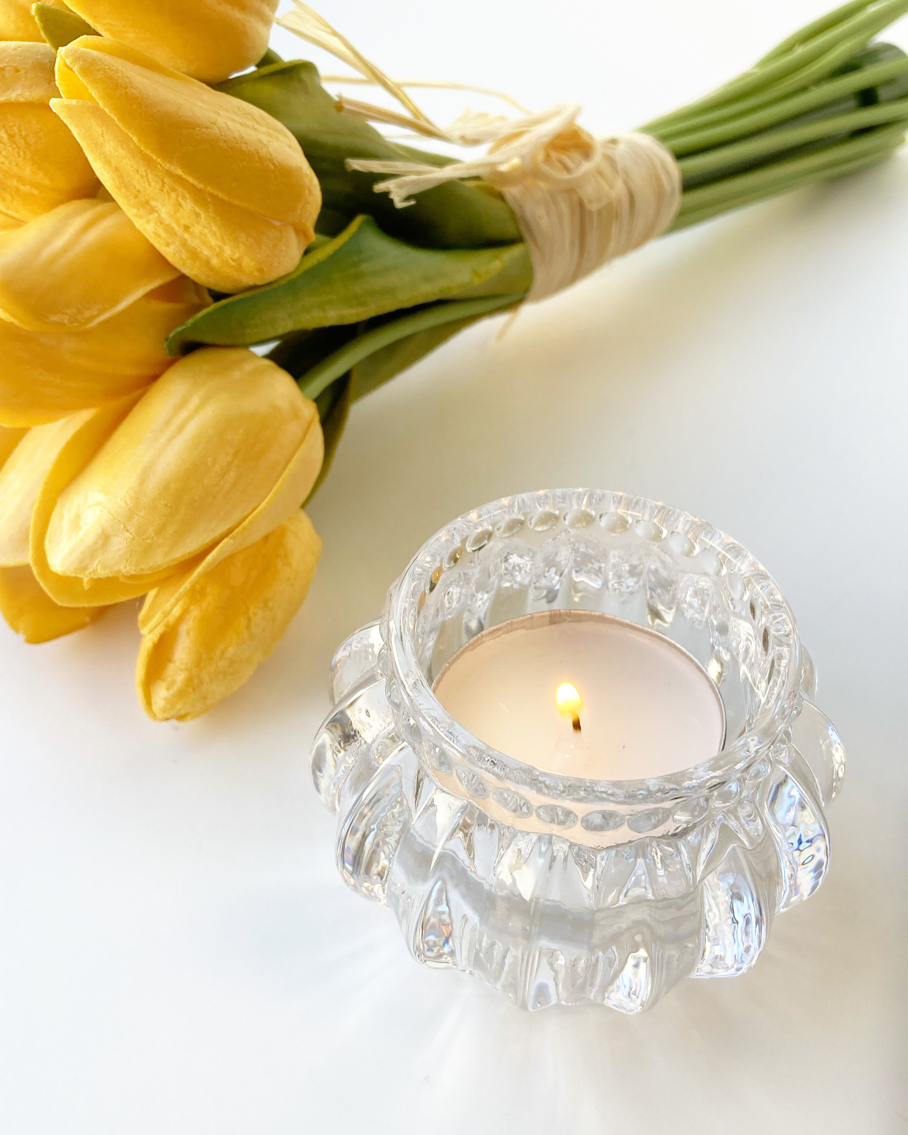 DAISO（ダイソー）のオススメのキャンドル「キャンドルホルダー（ガラス、約7cm）」