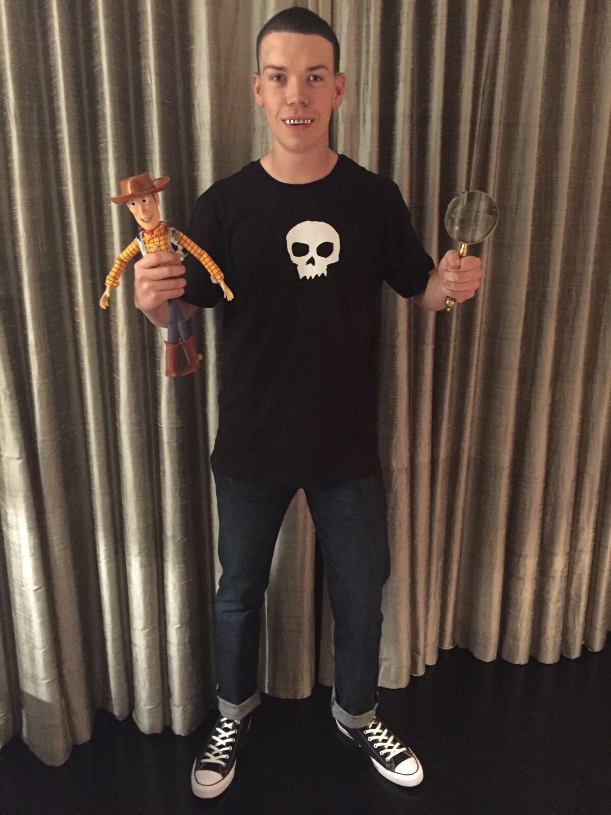 Will Poulter dressed like Sid from &quot;Toy Story&quot;
