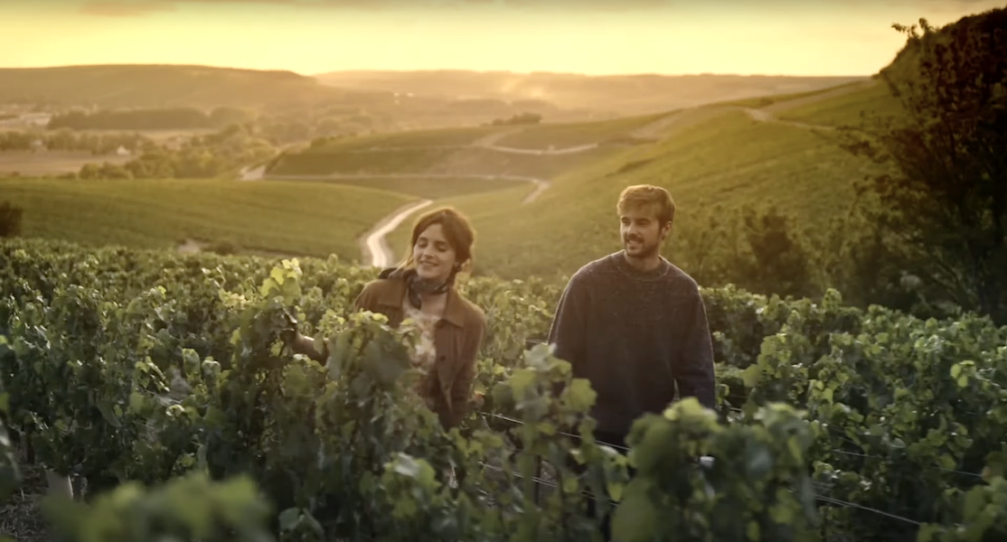 Emma and Alex Watson in the fields