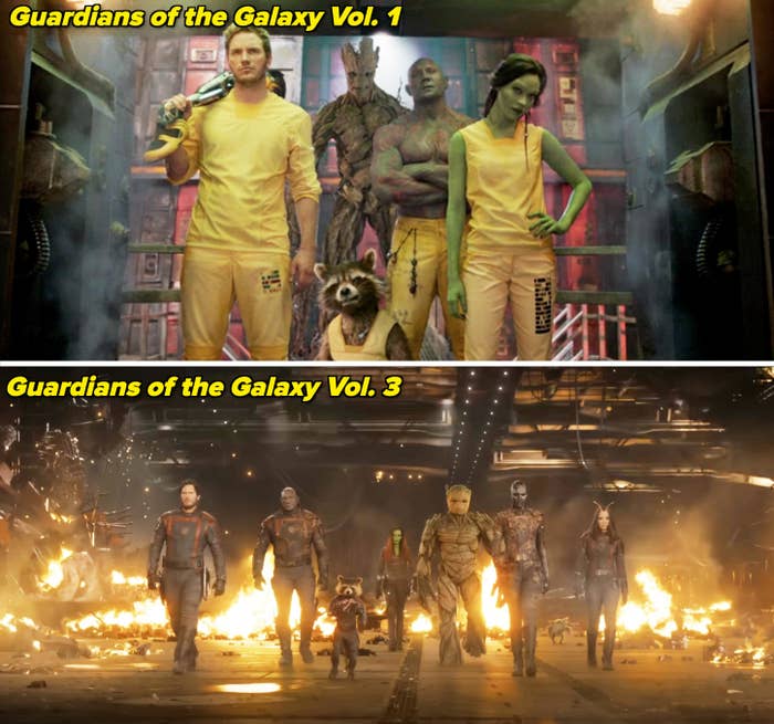 Screenshots from &quot;Guardians of the Galaxy&quot; and &quot;Guardians of the Galaxy Vol. 3&quot;