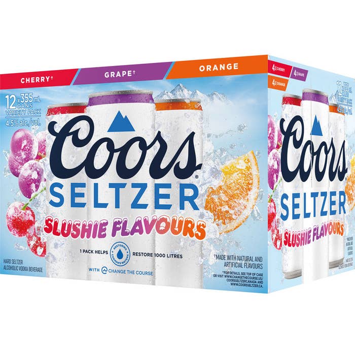 the box of slushie coors seltzers
