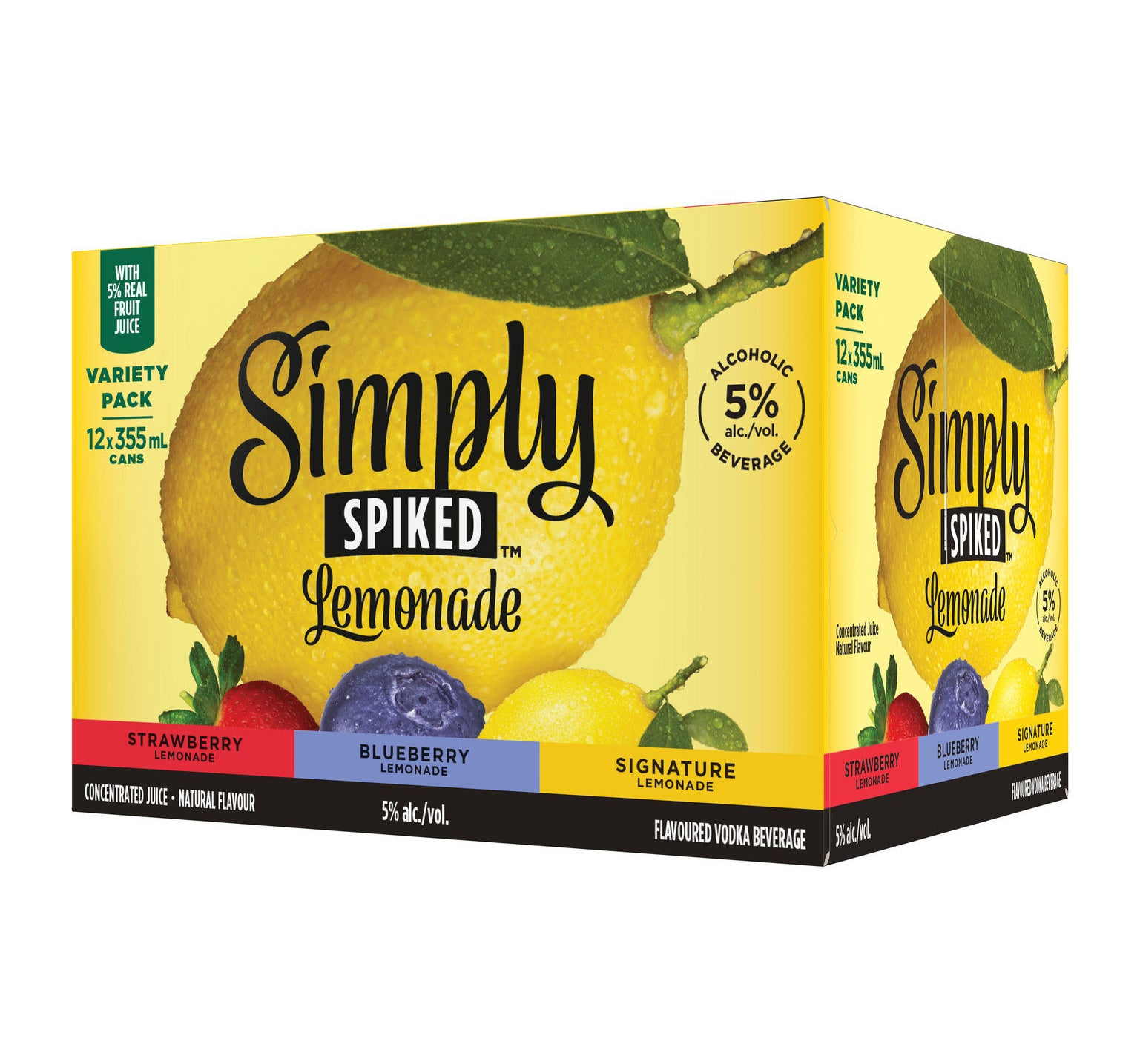 the pack of Simply Spiked Lemonade