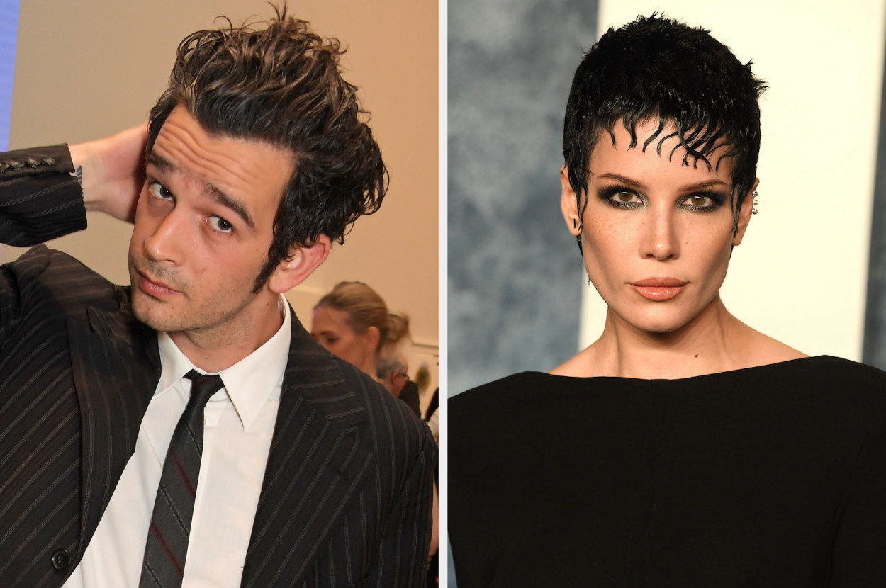 Side-by-side of Matty Healy and Halsey