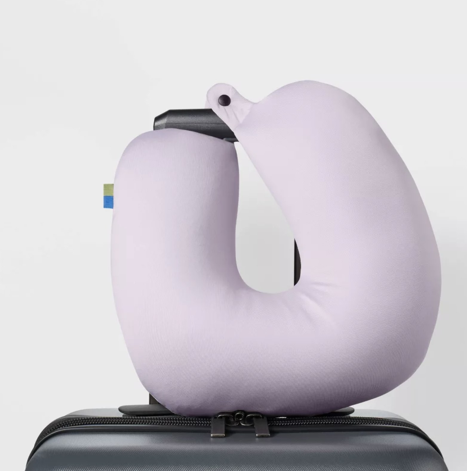 the travel pillow in purple