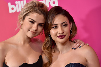 Singer and actress Selena Gomez and actress Francia Raisa arrive at the Billboard Women In Music 2017