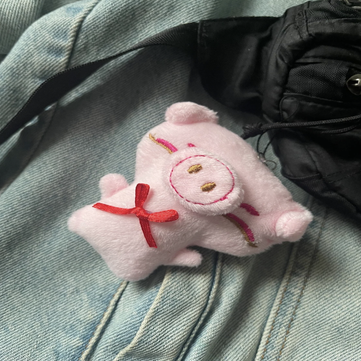 Pig on jean jacket