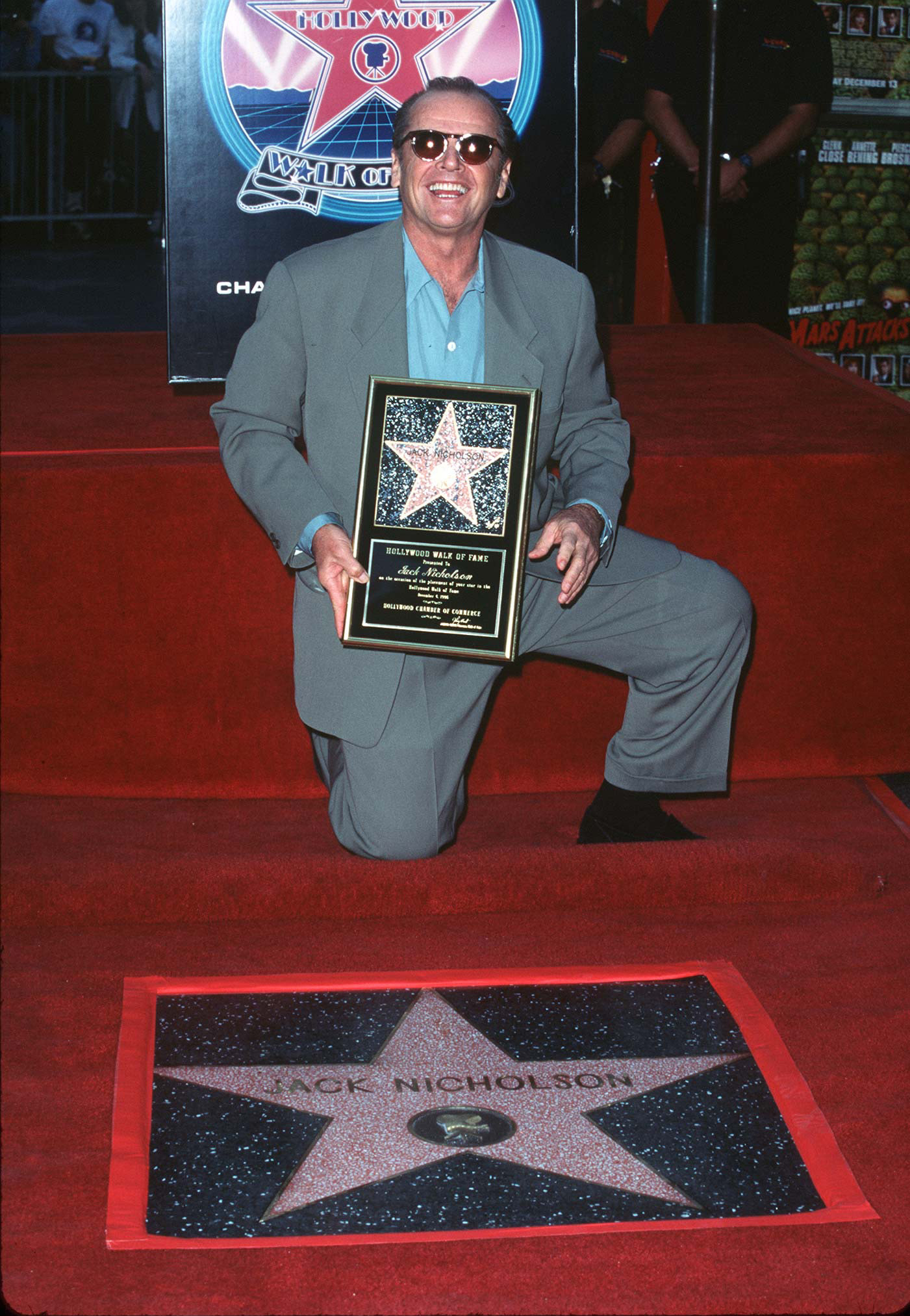Nicholson with his Hollywood star