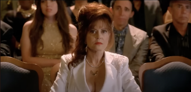 Susan Sarandon as Dottie in &quot;Monarch&quot; staring forward with an upset look on her face