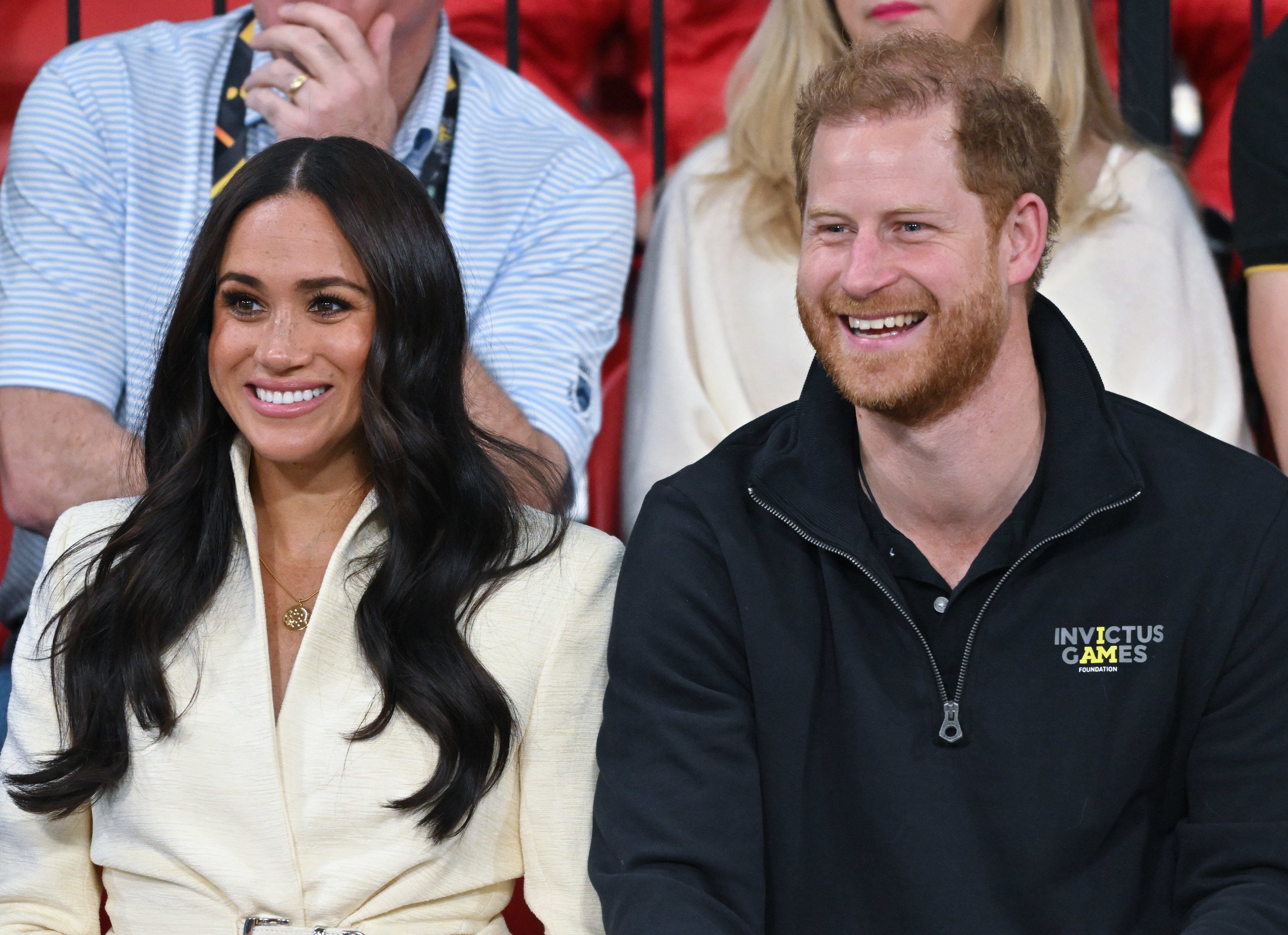 Closeup of Meghan Markle and Prince Harry