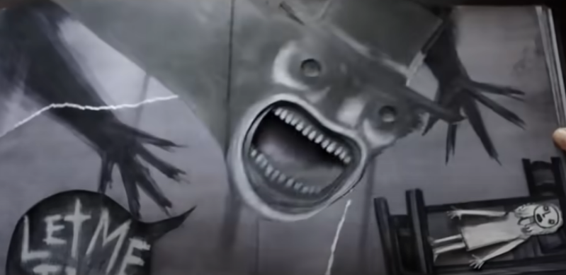 The Babadook&#x27;s pop-up book says &quot;Let me in!&quot;