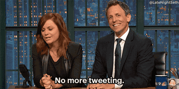 Mary Lynn Rajskub talking with Seth Meyers: &quot;No more tweeting, you&#x27;re too dumb&quot;