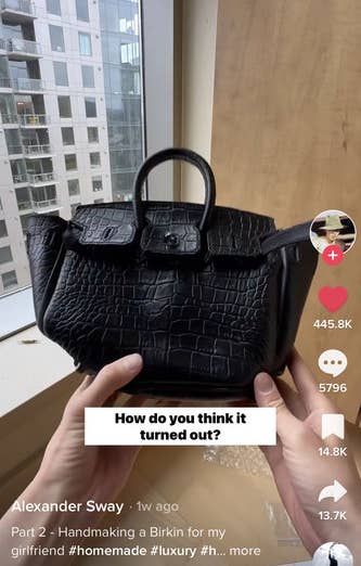 Boyfriend Saves Thousands by Making Girlfriend a Hermes Birkin Bag for $400