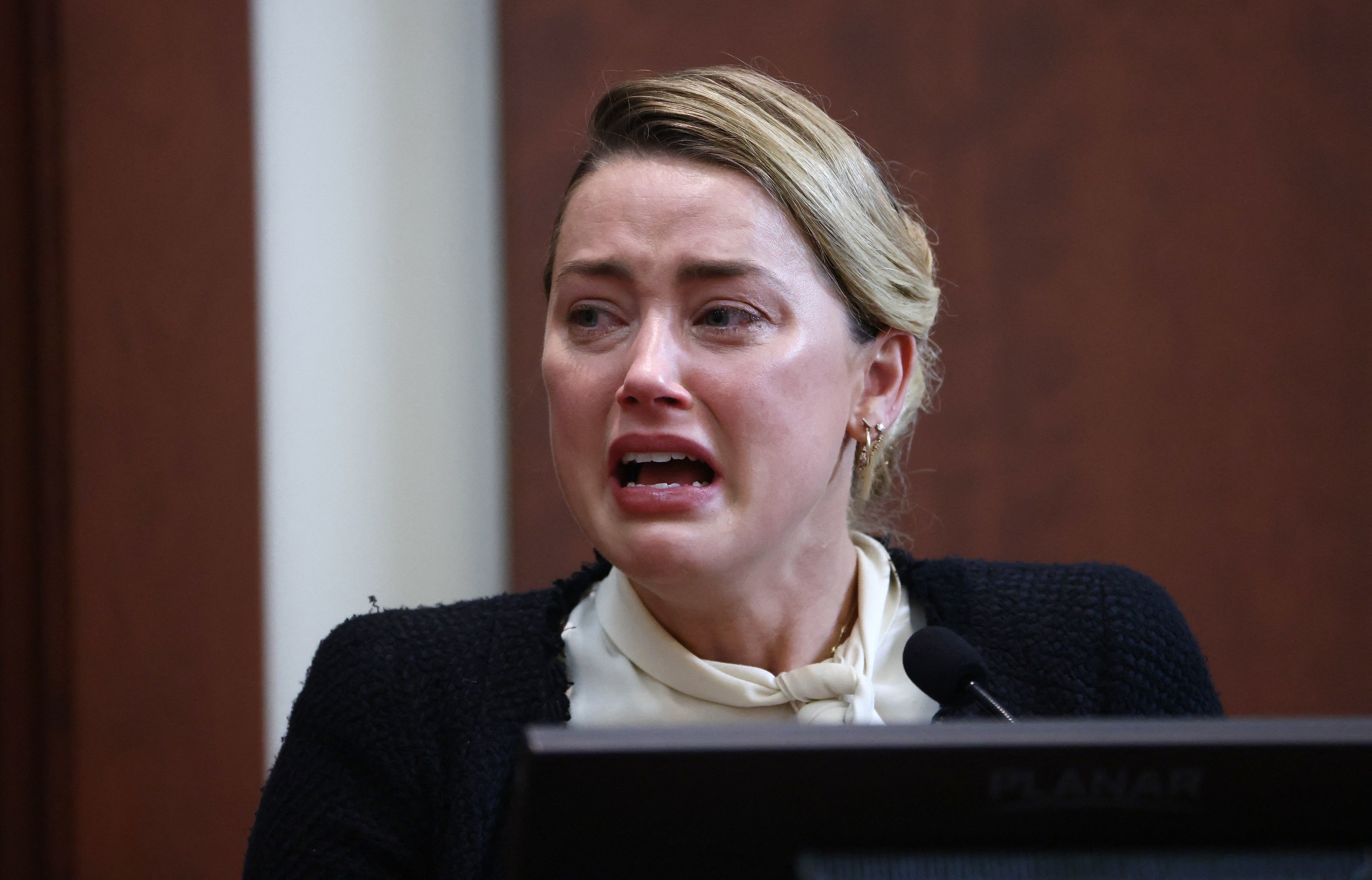 amber crying in court