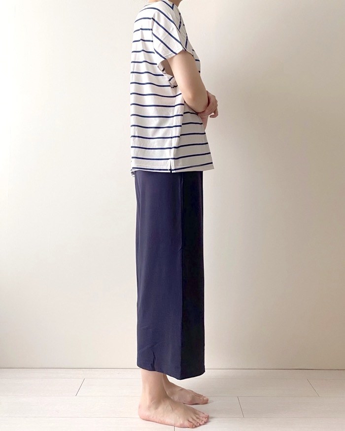 ユニクロのオススメのファッション「ウルトラストレッチエアリズムボーダーセット(半袖)」