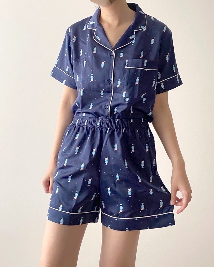 GU（ジーユー）のおすすめパジャマ「サテンパジャマ」