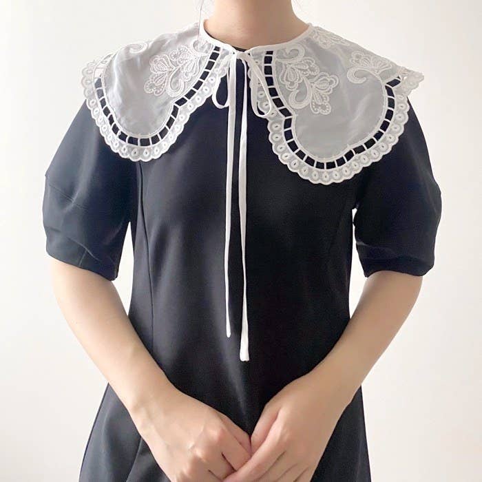 ZARAのオススメのファッション「刺繍入りつけ衿」