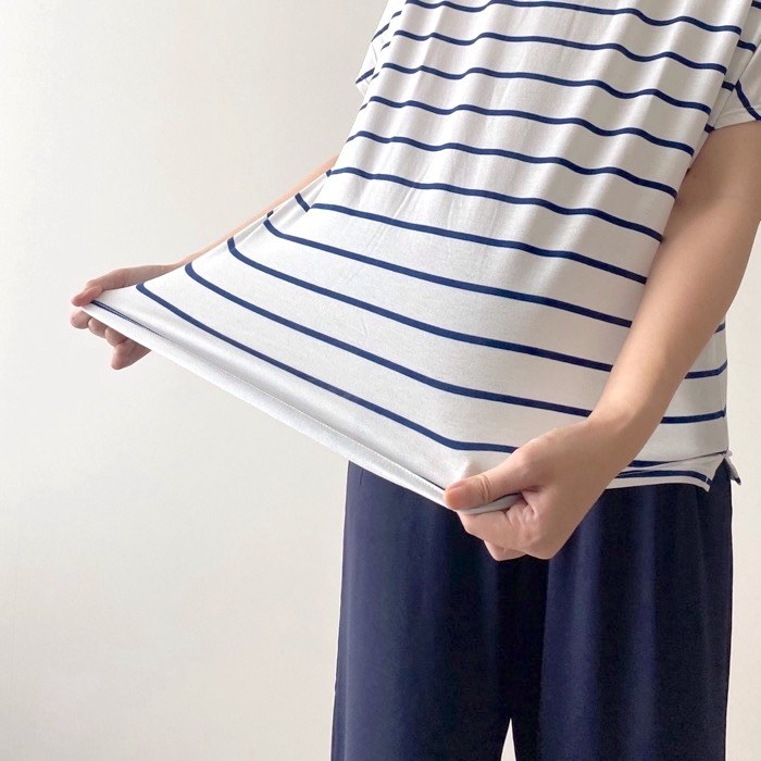 ユニクロのオススメのファッション「ウルトラストレッチエアリズムボーダーセット(半袖)」