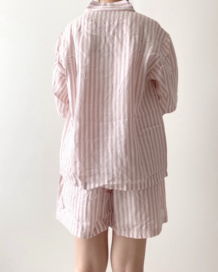 無印良品のオススメのファッション「天然由来の接触冷感　リヨセル麻半袖パジャマ」