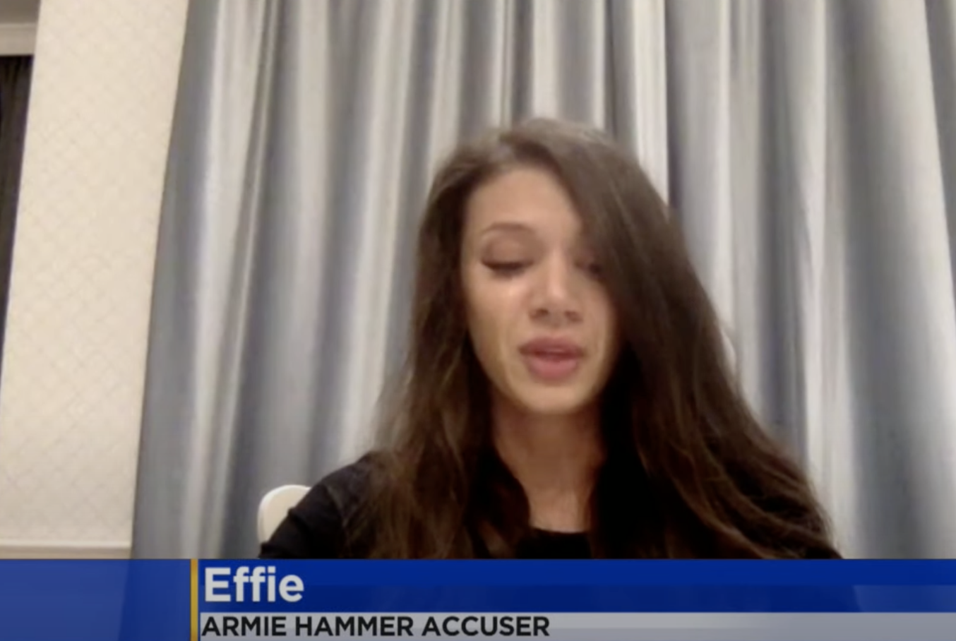 Screenshot of Effie, &quot;Armie Hammer accuser&quot;