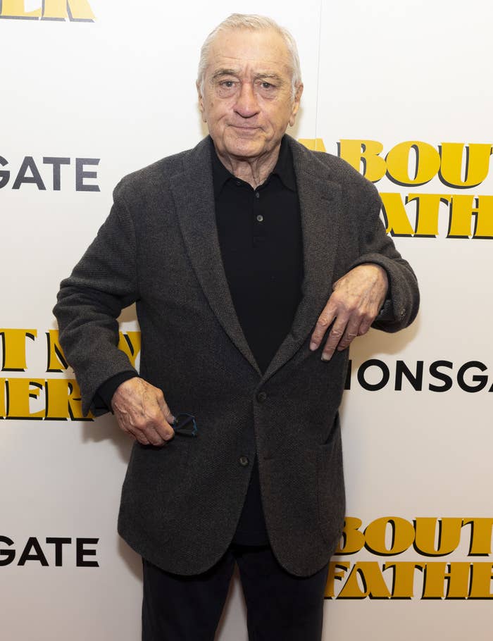 De Niro looking serious on the red carpet