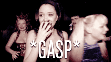 gif of spice girls with them gasping