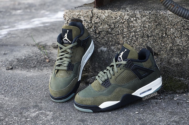 Buy Air Jordan 4 Retro Undefeated Army Green Sneaker - Nexotin.com