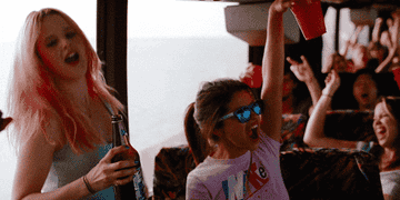 People partying on a bus