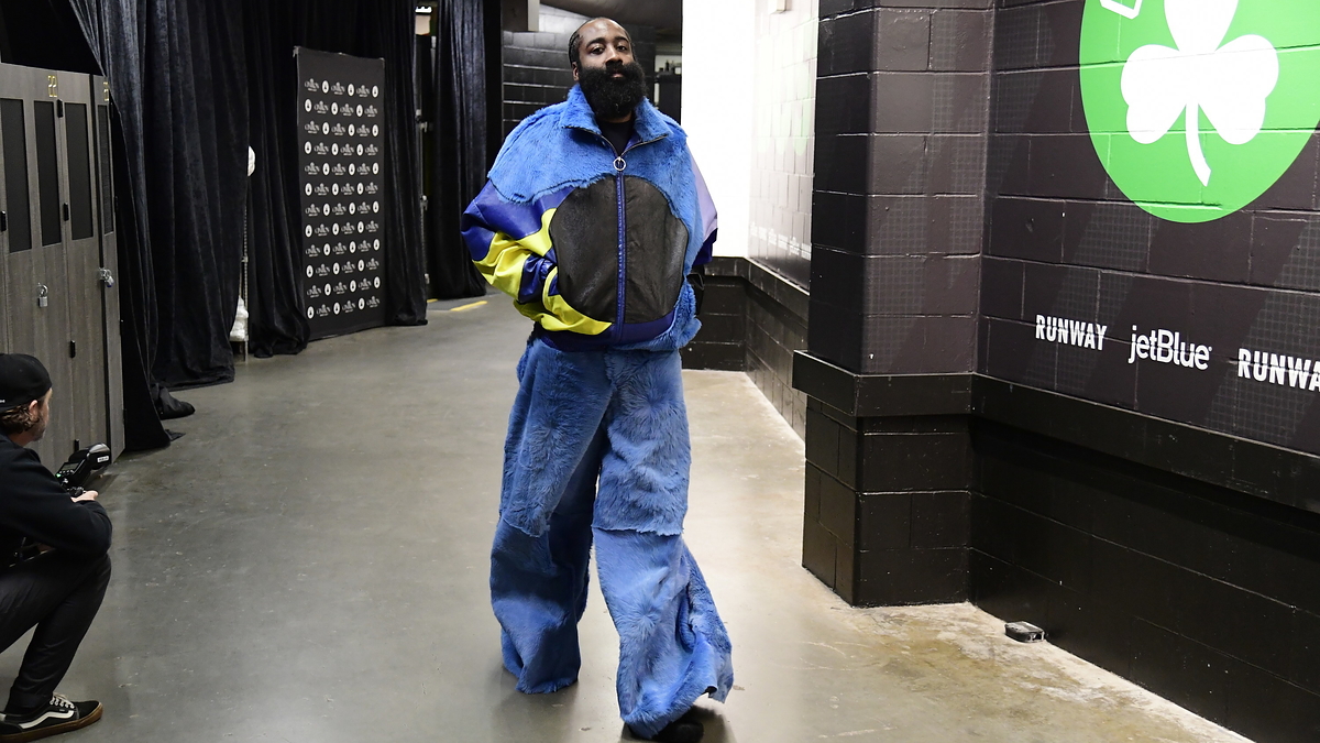 James Harden Outfit Goes Viral in Pajamas & Fuzzy Marni Clogs – Footwear  News