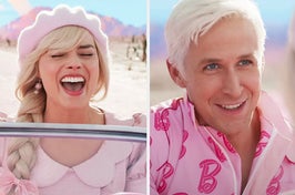 Margot Robbie and Ryan Gosling as Barbie and Ken