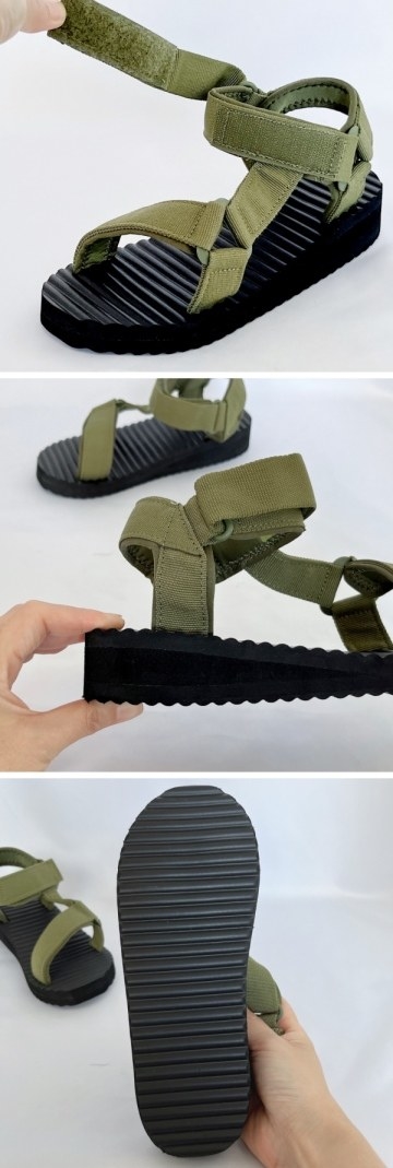 無印良品のおすすめファッション小物「波型ソール テープベルトサンダル」