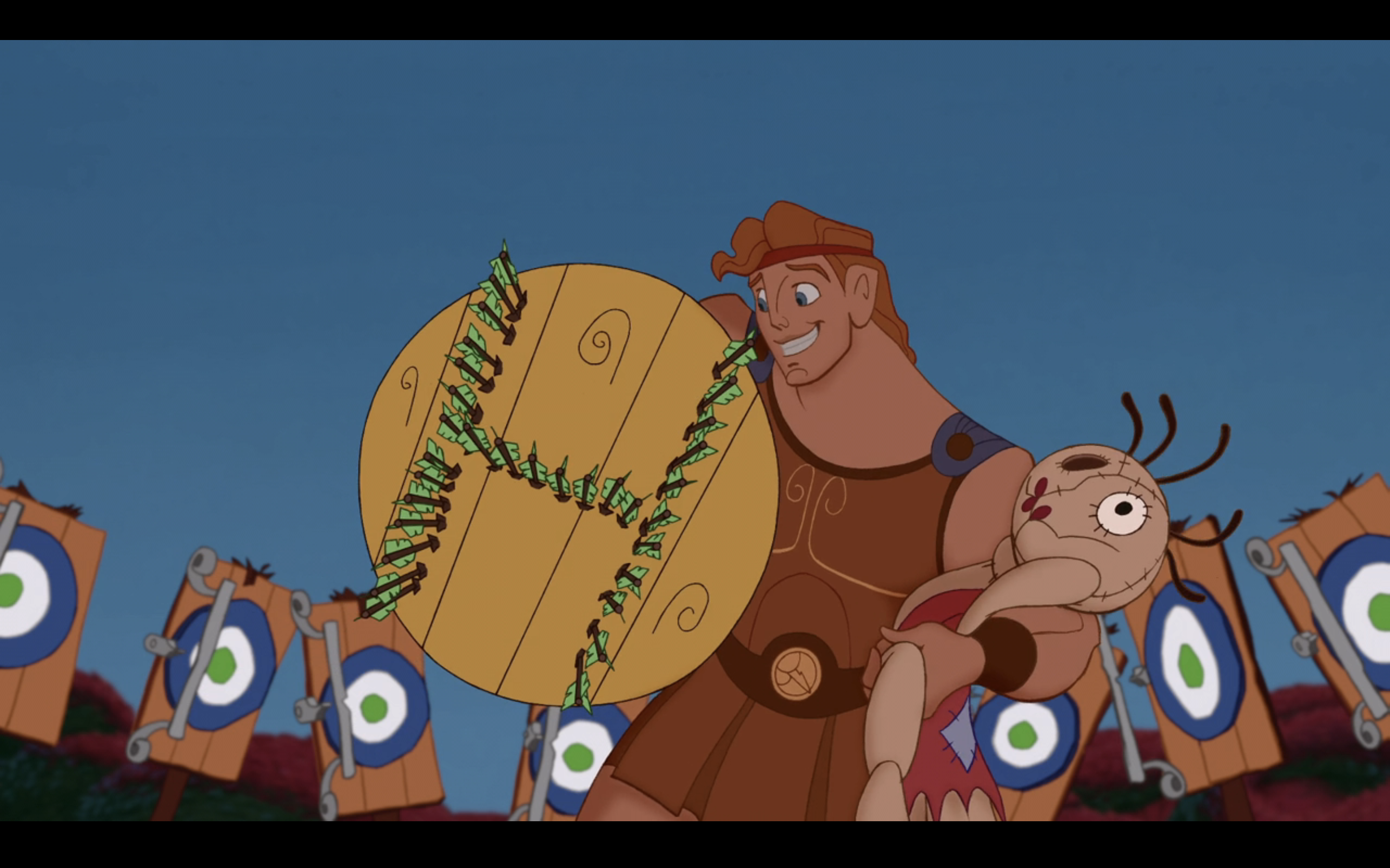 The animated Hercules with shield