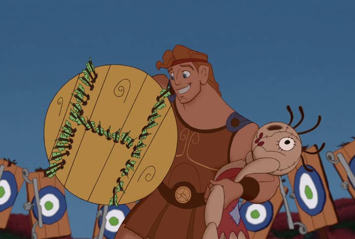 The animated Hercules with shield