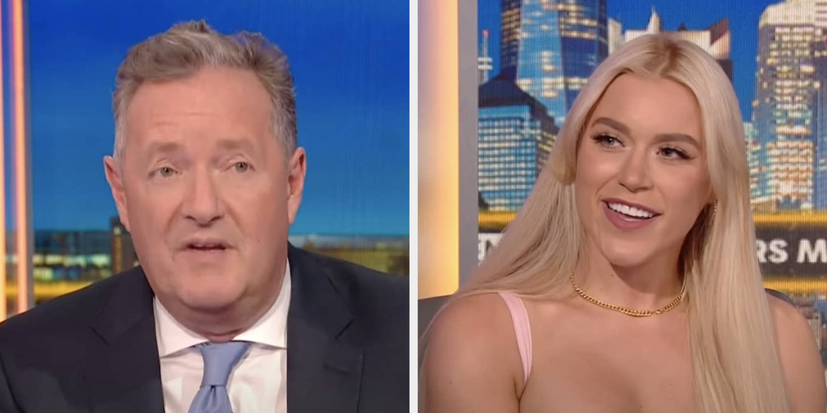 1660px x 830px - OnlyFan Creator Snaps Back At Piers Morgan Shaming Her On TV