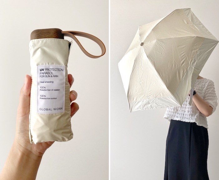 GLOBAL WORK（グローバルワーク）のオススメの商品「晴雨兼用/OR日傘折り畳みタイニー」