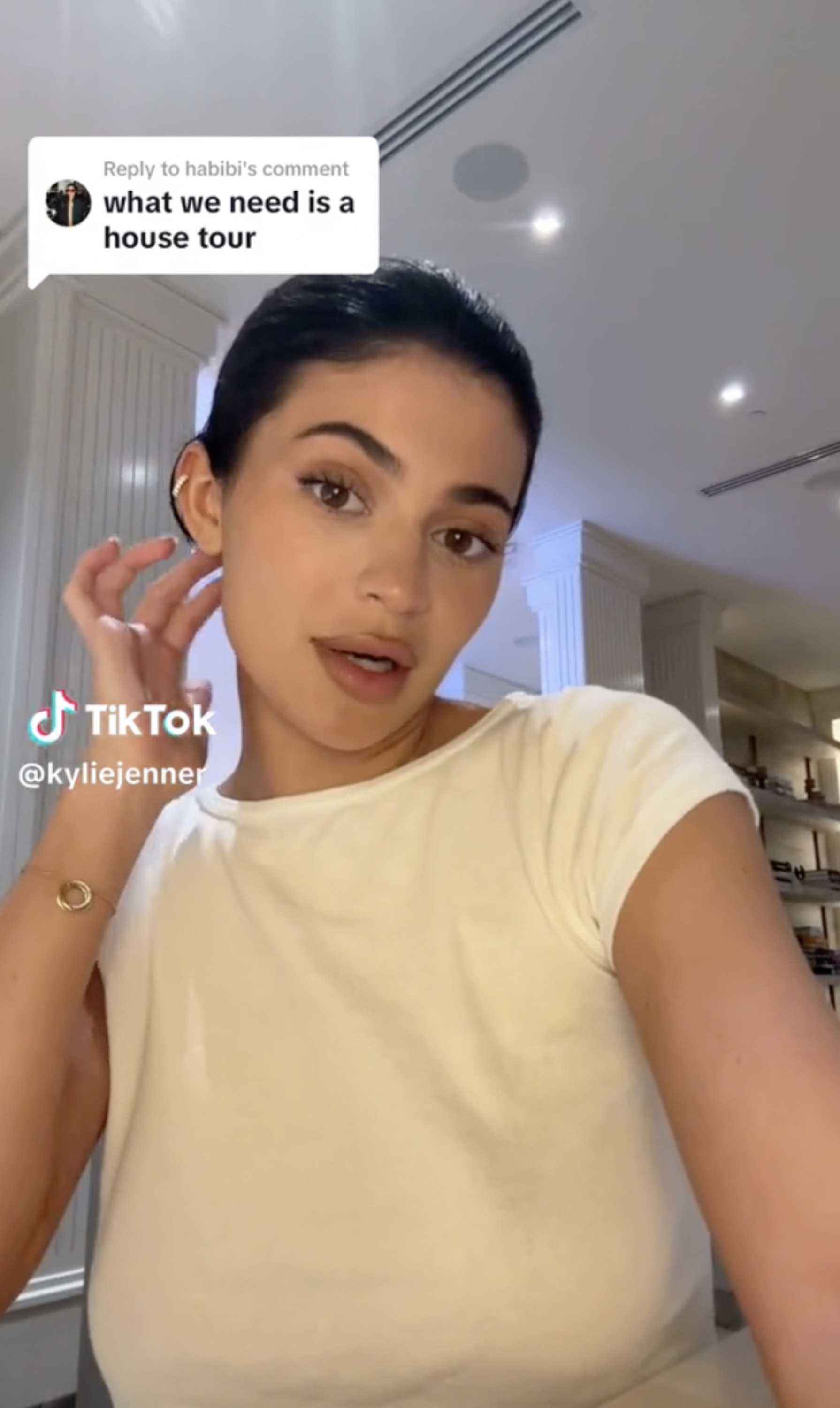 kylie talking to the camera