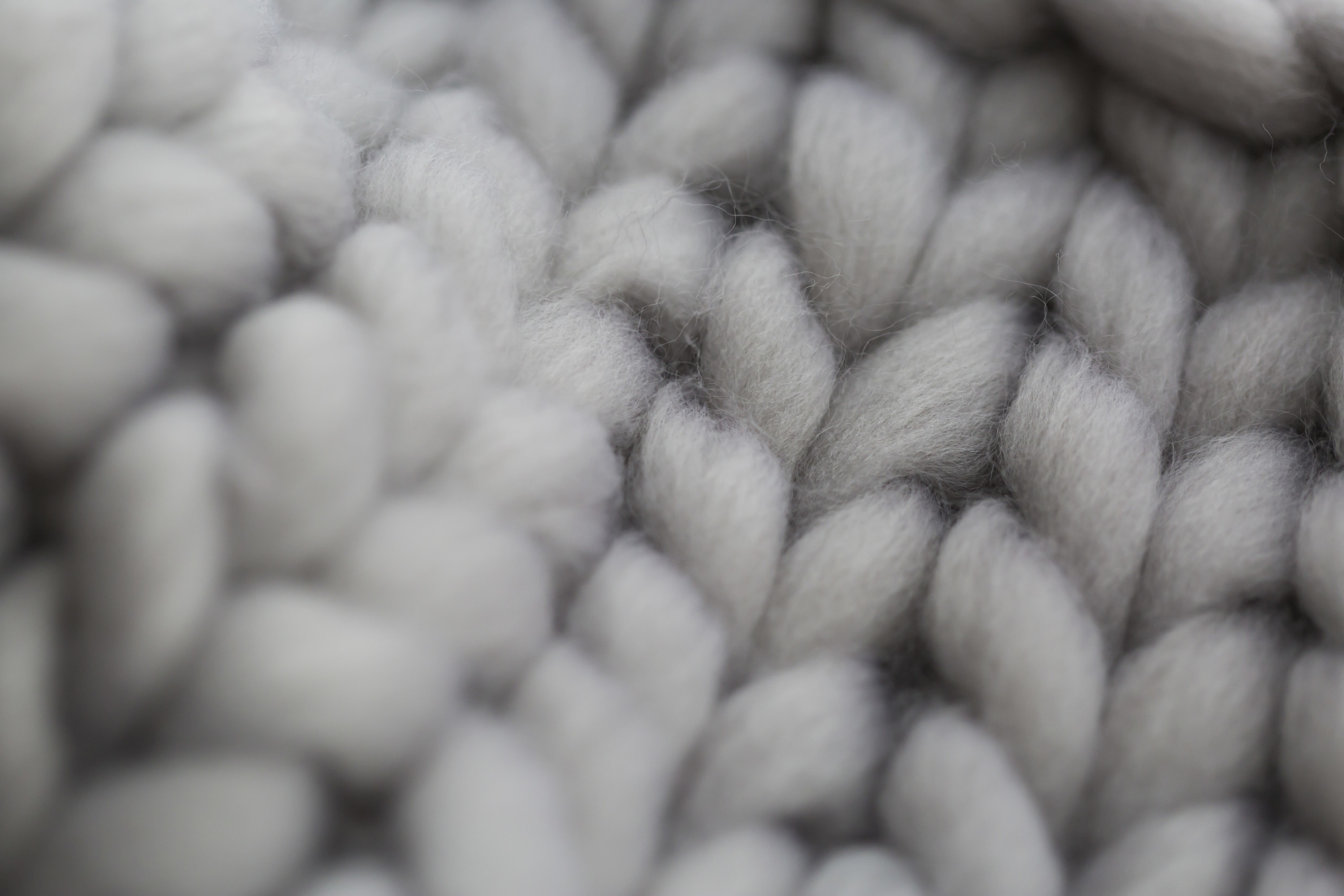 close up of knit fibers