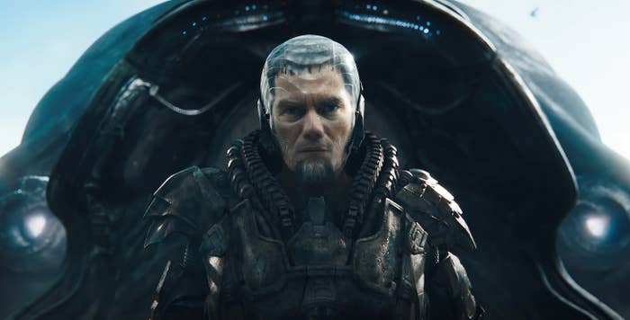 Closeup of Michael Shannon as General Zod