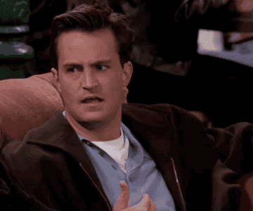 Chandler talks about wanting to stay in during a scene from &quot;Friends&quot;