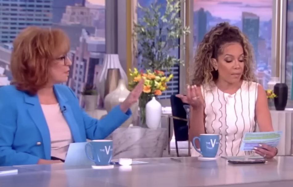 Closeup of Joy Behar and Sunny Hostin