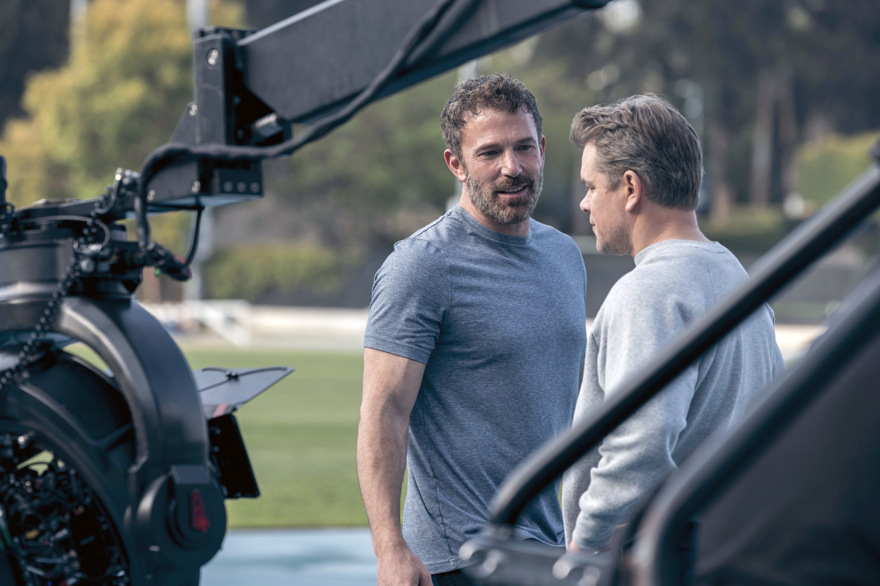 Ben Affleck and Matt Damon behind the scenes of &quot;Air&quot;