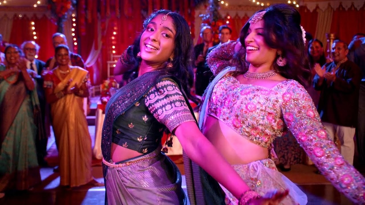 Devi and Kamala dancing.